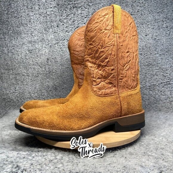 Twisted X 11" Tech X Western Leather Boots Size 13D Square Toe Men Tan MXW001 - Picture 4 of 7